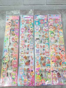 STIKER LABUBU STICKER LABUBU VS CRY BABY STIKER CRY BABY viral 1 box isi 96pcs mix random / sachet
