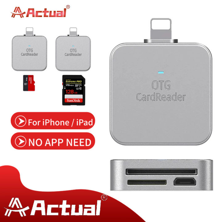 Actual SD Card Reader for iPhone/iPad,Lightning to SD/TF Card