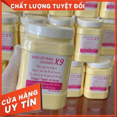 Hộp 1kg Kem Body Cấy Trắng Collagen X9 Trắng Bật Tone , Ko Lộ Vân, Ko Bết Rít , Dụng Cụ Chăm Sóc Cơ Thể Ko Thể Thiếu