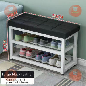 Shoe Rack Bench Shoe Changing Convenient Seat 2 Tiers Shoe Rack With Seat Shoes Storage