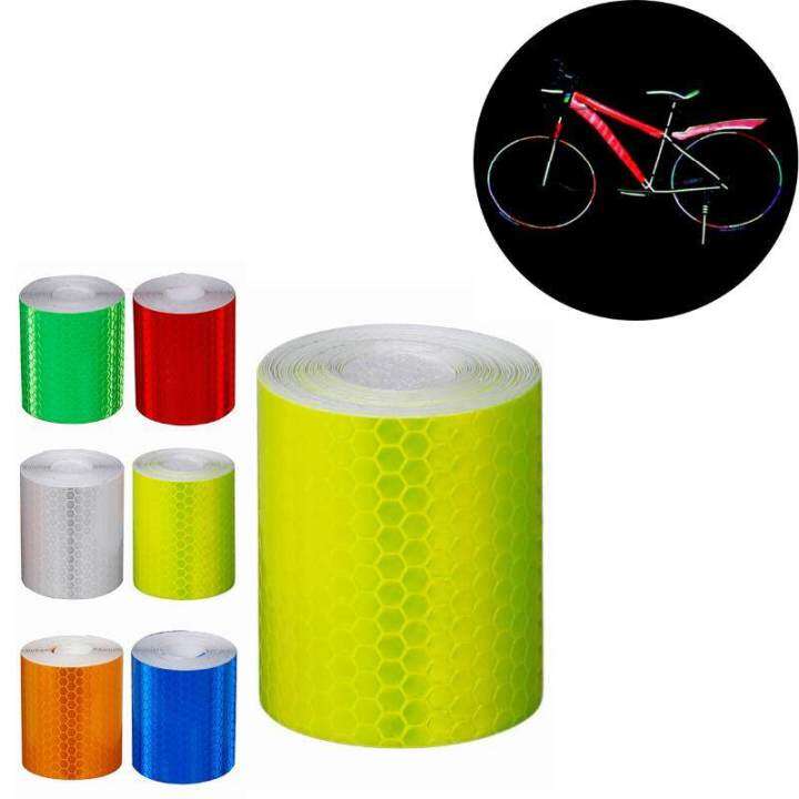 3m*5cm Fluorescent Bike Body Reflective Strips Safety Bicycle ...