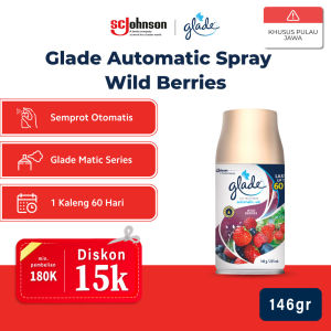 Glade Matic Pengharum Ruangan - Refill Wild Berries 146gr / 225mL (KHUSUS PULAU JAWA)