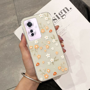 เคสโทรศัพท์ OPPO Reno11 F 5G Reno11pro รูปแบบดอกไม้น่ารักปลอกซิลิโคนอ่อนนุ่มโปร่งใส OPPO Reno11 5G Reno 11 Pro ฝาครอบโทรศัพท์