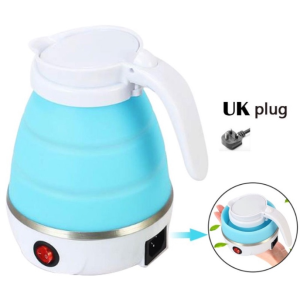 SG READY STOCK Foldable Electric Kettle Portable Mini Travel Kettle Mini Folding Electric Travel Bottle 600ML 304 Stainless Steel Food Grade Silicone