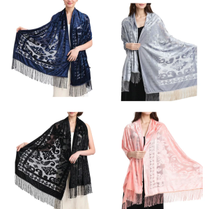 Stylish Womens Shawl Cheongsam Fringed Shoulder Wrap Traditional Chinese Neckerchief for Air Conditioning Room