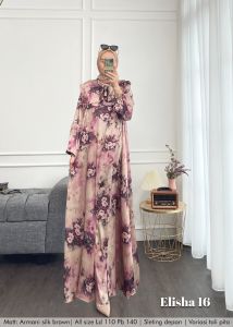 Zahira1808 Elisha 16 Dress Bahan ArmaniSilk Import Gamis Syari Murah Trendi Baju Syari Muslim Wanita Ibu Terlaris Baju Pesta Best Seller Gamis
