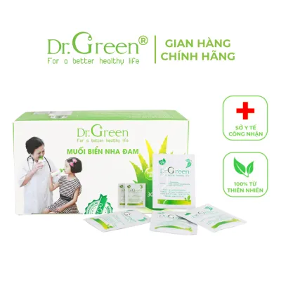 Muối biển nha đam Dr.Green | Rửa mũi | Viêm họng | Viêm xoang | 30 gói.