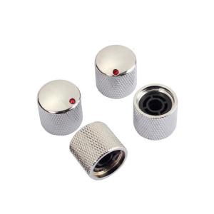 4Pcs Metal Volumes Tone Control Knobs Electric Guitar Bass Knobs Potentiometer Knobs Instrument Accessories Enduring