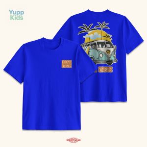 Kaos Anak Laki Laki Perempuan 6-12 Tahun Baju Atasan Premium Pantai Surfing