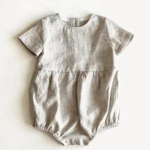 DGUKYM 0-12M Boys Girl Romper Summer Korean Style Toddler Baby Cotton Short Sleeve Cotton Linen Infant Baby Girls Boys Jumpsuit