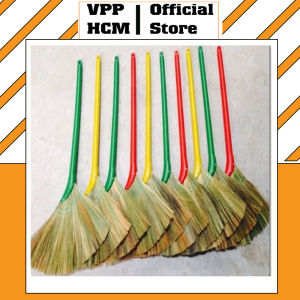 Chổi cỏ đỏ cán nhựa chổi quét nhà