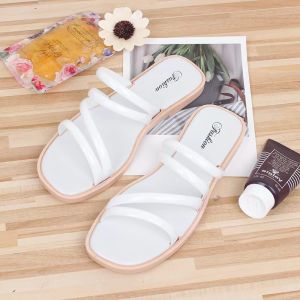 ลดกระหน่ำรองเท้าแตะแฟชั่นรองเท้าส้นแบบแบบสวมนุ่มมากใส่สบายรองเท้าแตะวินเทจมีสายไขว้สินค้าพร้อมส่ง