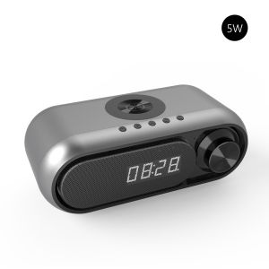 Multi-function Wireless Charging Clock Speaker Bluetooth FM Radio Soothing White Noise