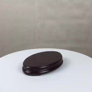 DFYER56 1Pcs Solid Wood Temple Antique Stone Crafts Home Decoration Display Stand Vase Base Teapot Base Ornament