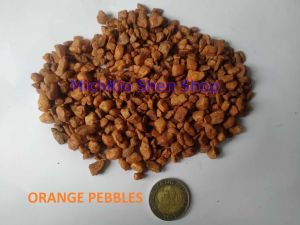 ORANGE PEBBLES - BY MICHKIO SHEN SHOP (GOOD QUALITY PEBBLES) - FOR AQUARIUM  TERRARIUM  SOIL TOPPINGS  GARDEN DECOR  AQUASCAPPING