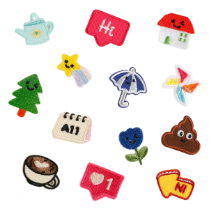 13 Pcs House Sew On/Iron On Patches Kettle Embroidered Patches Umbrella Sewing Patches Applique for Backpacks Decoration