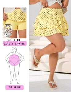 CC ..Summernew arrival polka dot cake pleated chiffon skirt womens short skirt high waist a-line skirt petites outfit 2026