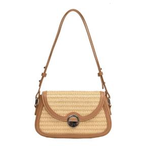 All-matching Crossbody Bag for Women Retro Handbag Straw Beach Bag Shoulder Bag Handwoven Messenger Bag Armpit Bag