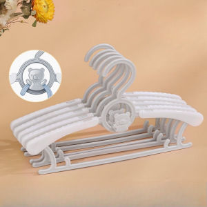 5PCS Kids Extendable Hanger Multifunctional Adjustable Anti-Slip Stackable Baby Clothe Hanger Home Drying Rack Penyangkut Baju