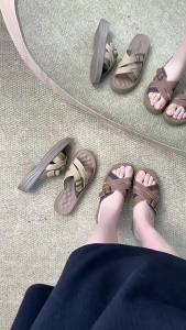[Free Shipping] Roman-Style WomenS Sandals New Summer Collection Flat-Heeled Soft-Soled Comfortable And Casual Beach Sandals H078