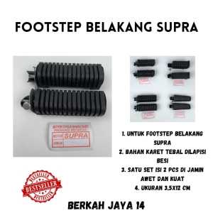 PIJAKAN KAKI FOOTSTEP SUPRA KARET DI LAPISI BESI HITAM MURAH BERKUALITAS PROMO DISKON TERLARIS