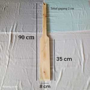 sutil dayung kayu spatula jumbo pengaduk dodol atau acara hajatan panjang 90 cm
