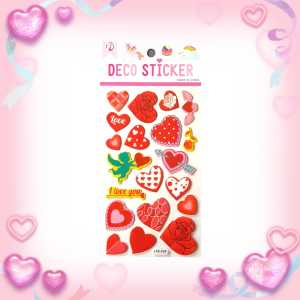 Gambar Tempel Sticker Timbul Stiker Anak Edisi Love Heart Hati