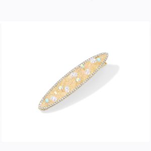 Fairy Pearl Crystal Oval Hair Clip Simple Womens Bang Side Clip Sweet Alloy Hairpin Fashion Korean Style Hair Accessories