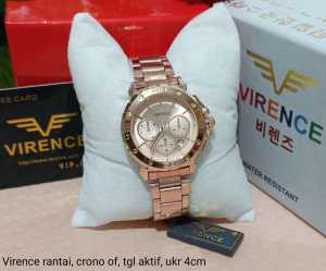 Jam Tangan Fashion Wanita Virence Analog Original Rantai Stainless Steel