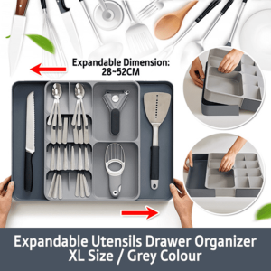 🔥XL-Size Expandable Cutlery And Utensils Kitchen Drawer Organizer 🔥 Width : 28~52cm