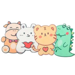 สติ๊กเกอร์ดับกลิ่น สติ๊กเกอร์ดับกลิ่นห้องน้ำ ลายการ์ตูนสัตว์น่ารัก มีกาวในตัว 4 ชิ้น 18*22ซม
