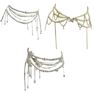 Delicate Imitation Pearls Waist Chain Fringed Fashionable Multi-layer Body Chain Waist Decoration Tassels Jewelry