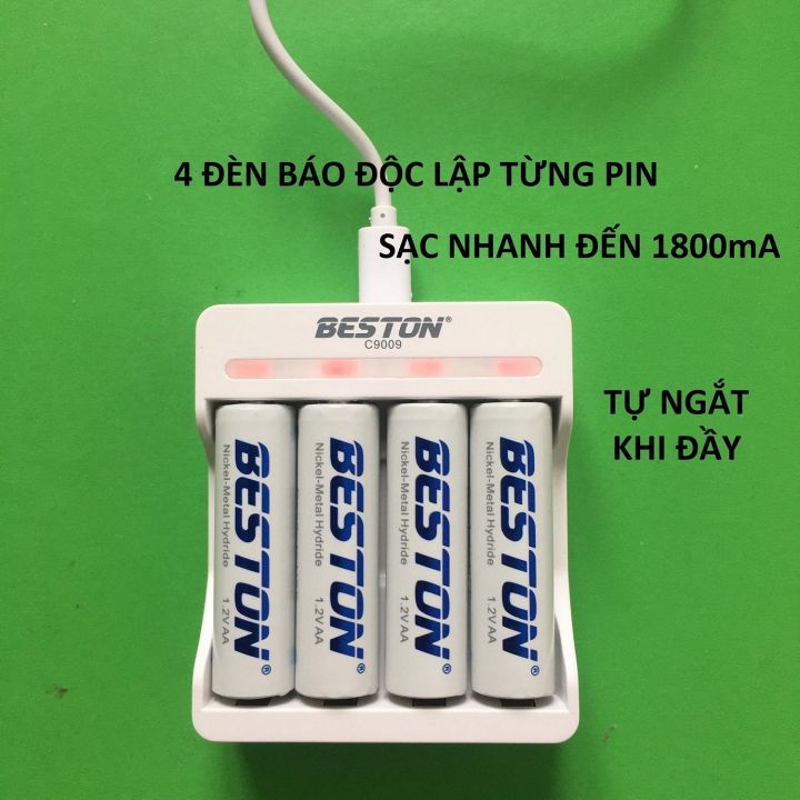 Bộ Sạc Beston C9009 Tự ngắt khi đầy Sạc Nhanh Có Đèn báo đầy độc lập ...