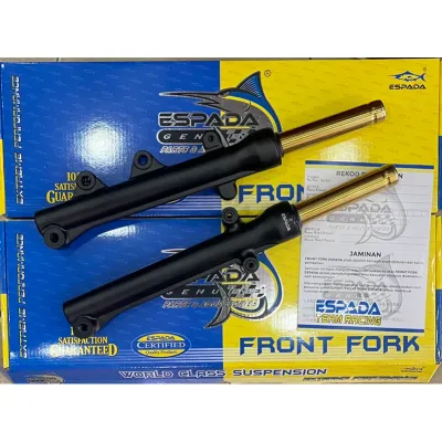ESPADA Y15 Y15ZR LOWER 1.5 INCH FRONT FORK ASSY SET( 2PCS)- GOLD /BLACK (INNNER GOLD CHROME)6 month warrenty