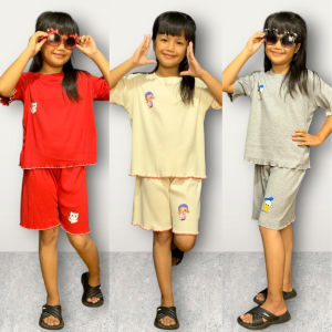 Paket hemat 5pcs Setelan Anak Curly Rib Spandek Murah & Berkualitas Jahitan Rapi Bahan Premium