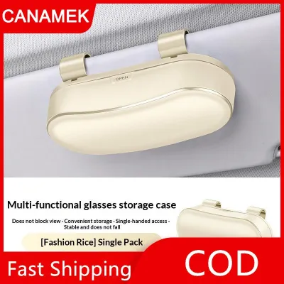 【CANAMEK】 Xe kính hộp Xách Tay Xe Kính mát chủ xe lái xe kính chủ kính trường hợp mặt trời Visor đa chức năng lưu trữ hộp