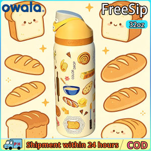 ready stock Original Owala FreeSip 32oz Brunch bunch Stainless Steel Water Bottle Insulated Leak Proof BPA-Free