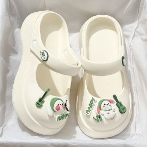[Free Shipping] WomenS Summer Outdoor Slippers Non-Slip Thick-Soled New Style With A Closed-Toe Design And A Half-Slipper Style