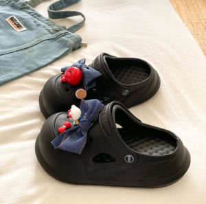 [Free Shipping] Detachable New Summer Fashion Versatile Comfortable And Durable Closed-Toe Sandals For Women EVA Thick-Soled Clogs For Outdoor Wear