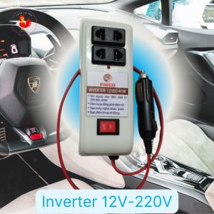 Phụ kiện xe hơi lấy nguồn từ tẩu sạc ô tô chuyển đổi điện 12v sang 220v dùng chạy đèn led sạc điện thoại
