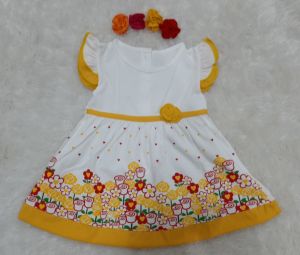 Dress Bayi Perempuan Corak Bunga Mawar untuk Anak 3-18 Bulan Free Celana Dalam Bayi Murah Terjangkau / Dress Baby Gaun Bayi Bahan Katun / Bisa COD Bayar di Tempat