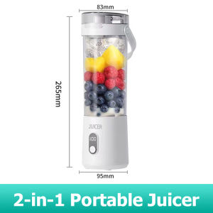 KII 600ml Portable Juicer Vegetable Fruit Juicer Rechargeable Electric Blender LCD Display Juicer with Cup