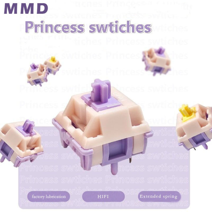 Princess Keyboard Computer 【100%-New】 MMD Princess HIFI Keyboards Switch Linear and Tactile 38g ...