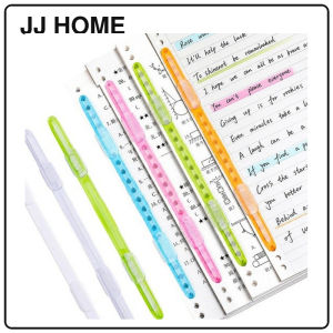 【JJ HOME】12/24pcs Set 2-Hole Loose Leaf Paper Fasteners Color PP Binder Clips Document Binding Clips