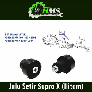 Jalu Setir Supra X (Hitam) (Harga 1 Set) - Bandul Konde Stang Stir Honda Supra 100 Supra Fit