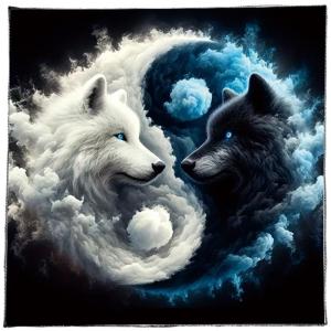 Dragon/Wolf Pattern Tarots Tablecloth Altars Cloth Altars Cloth Divinations Table Cloth Tapestry Easy Use