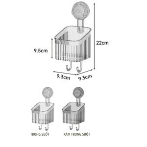 Kệ để đồ dùng nhỏ đa năng phòng tắm bàn chải đánh răng văn phòng phẩm không cần đục lỗ treo tường tự dính babo (TA13)