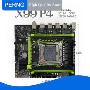 [PERNG] Tehe X99-P4 2011-3 Motherboard Set Kit Desktop ECC Server DDR4 X99 2660V3 2680V4 Memory NVME M.2 SATA