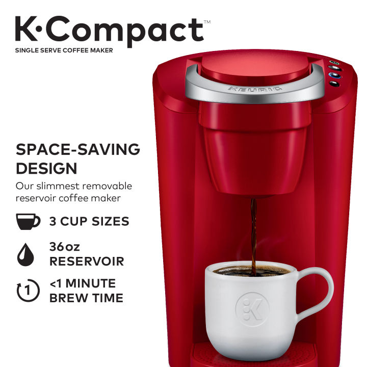 Keurig K Compact Single Serve K Cup Pod Coffee Maker 110V Imperial Red Lazada PH