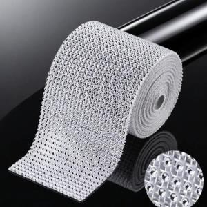 1m 24 Rows Self Adhesive Crystal Rhinestone Diamond Ribbon Glitter Rhinestones Sticker for DIY Arts Crafts Wedding Party